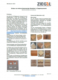 HMz-Bericht 1/2021 | Einbau von einbruchhemmenden Bauteilen in Ziegelmauerwerk
