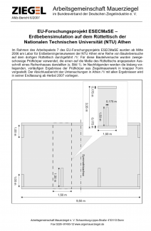 EU-Forschungsprojekt ESECMaSE –  Erdbebensimulation auf dem Rütteltisch der  Nationalen Technischen Universität (NTU) Athen