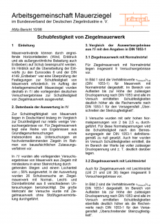 Schubfestigkeit von Ziegelmauerwerk