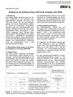 Weißdruck der Erdbeben-Norm DIN 4149