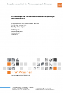 Graue Energie von Einfamilienhäusern in Niedrigstenergie Gebäudestandard