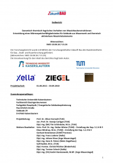 Endbericht Forschungsvorhaben Wärmespeicherfähigkeitsindex TU-Kaiserslautern