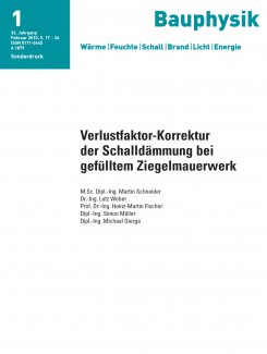 Verlustfaktor-Korrektur der Schalldämmung bei gefülltem Ziegelmauerwerk