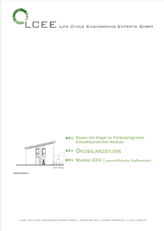 LCEE Studie Ökobilanz monolithische Bauweise EFH