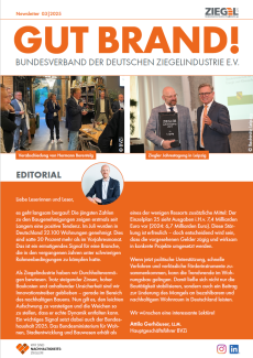 Gut Brand! 03|25 Newsletter der Ziegelindustrie