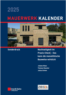 Mauerwerk-Kalender 2025, Sonderdruck Nachhaltigkeit