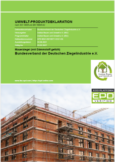 Mauerziegel-EPD, gefüllt