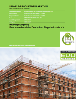 Mauerziegel-EPD, ungefüllt