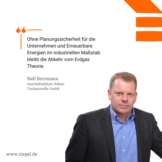Ralf Borrmann, Geschäftsführer der Röben Tonbaustoffe GmbH